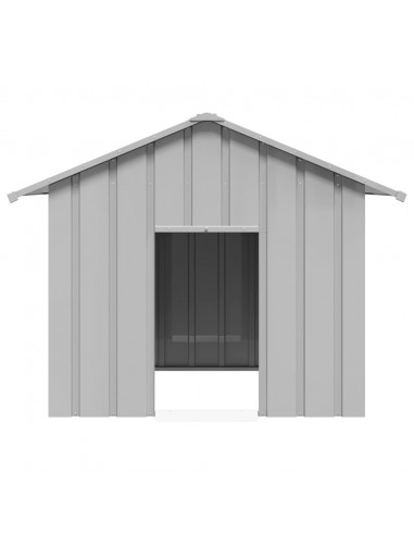 Casetta per Cani con Tetto 131x101x102 cm Acciaio Zincato