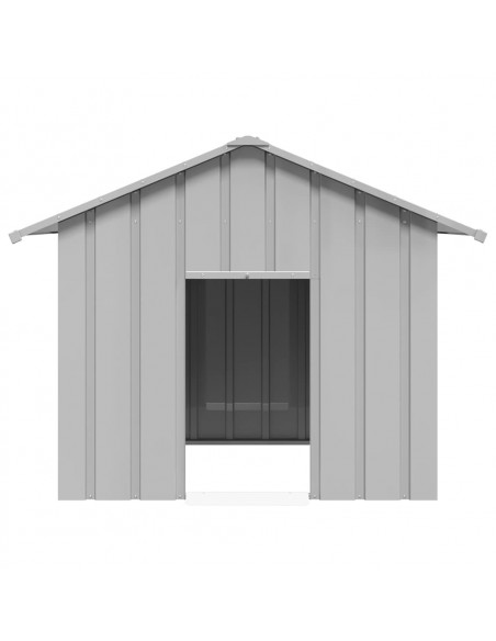 Casetta per Cani con Tetto 131x101x102 cm Acciaio Zincato