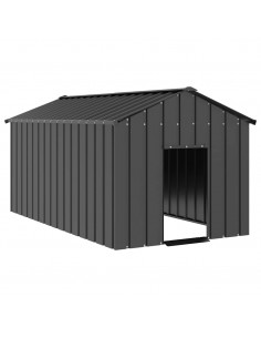 Casetta per Cani con Tetto 114x202x101 cm Acciaio Zincato