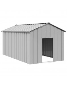 Casetta per Cani con Tetto 114x202x101 cm Acciaio Zincato