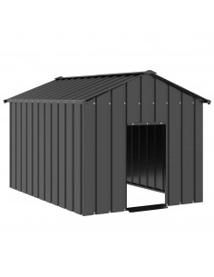 Casetta per Cani con Tetto 113x153x101 cm Acciaio Zincato