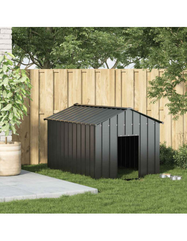 Casetta per Cani con Tetto 113x153x101 cm Acciaio Zincato