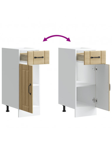 Base da Cucina Lucca Rovere Sonoma in Legno Multistrato