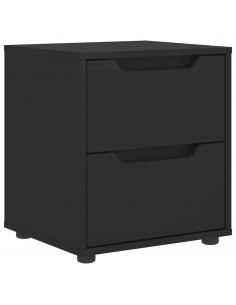 Comodino VISNES Nero 45x40x50 cm in Legno Multistrato
