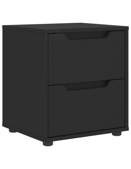 Comodino VISNES Nero 45x40x50 cm in Legno Multistrato