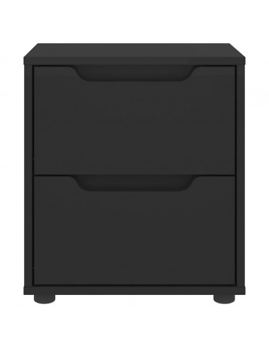Comodino VISNES Nero 45x40x50 cm in Legno Multistrato