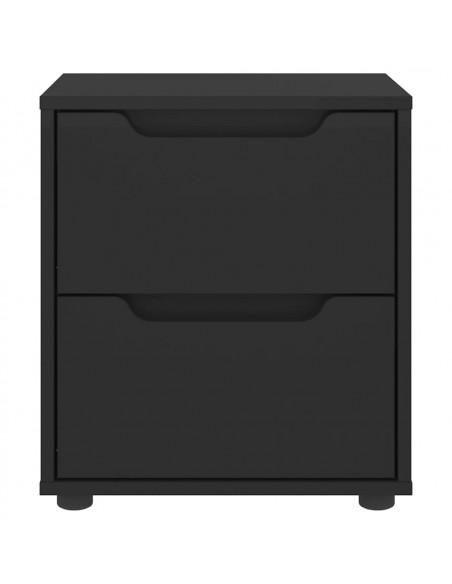 Comodino VISNES Nero 45x40x50 cm in Legno Multistrato
