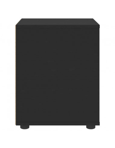 Comodino VISNES Nero 45x40x50 cm in Legno Multistrato
