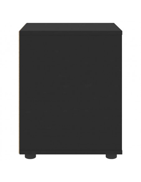 Comodino VISNES Nero 45x40x50 cm in Legno Multistrato