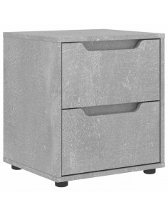 Comodino VISNES Grigio Cemento 45x40x50 cm in Legno Multistrato