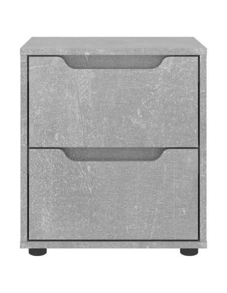 Comodino VISNES Grigio Cemento 45x40x50 cm in Legno Multistrato
