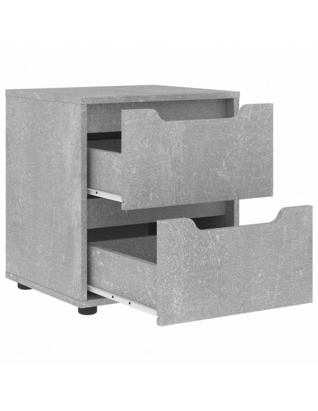 Comodino VISNES Grigio Cemento 45x40x50 cm in Legno Multistrato