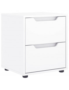 Comodino VISNES Bianco 45x40x50 cm in Legno Multistrato