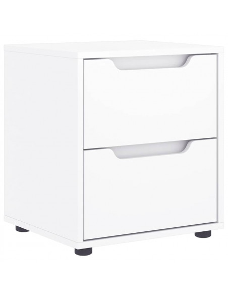 Comodino VISNES Bianco 45x40x50 cm in Legno Multistrato