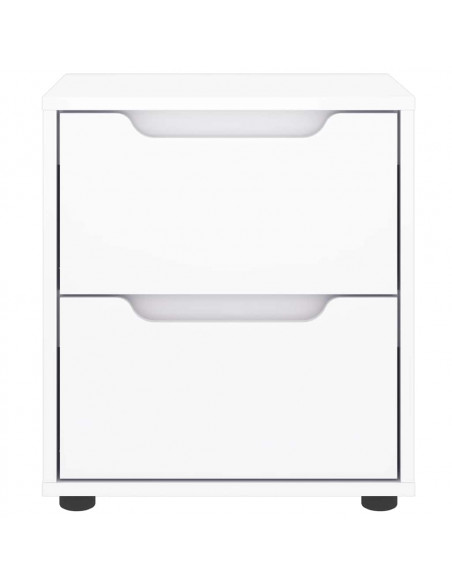 Comodino VISNES Bianco 45x40x50 cm in Legno Multistrato