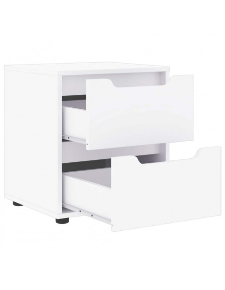Comodino VISNES Bianco 45x40x50 cm in Legno Multistrato