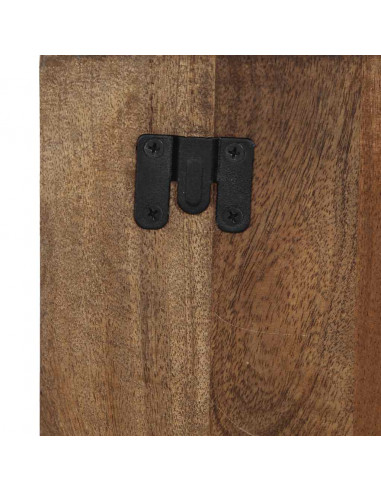 Comodino Multicolore 60x32x80 cm in Legno Massello Recupero