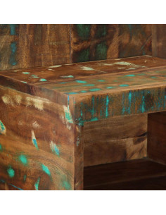 Comodino Multicolore 50x27x50 cm in Legno Massello Recupero