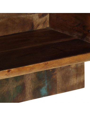 Comodino Multicolore 50x27x50 cm in Legno Massello Recupero