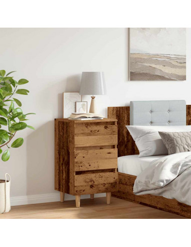 Comodino Legno Vecchio 40x35x69 cm in Legno Multistrato