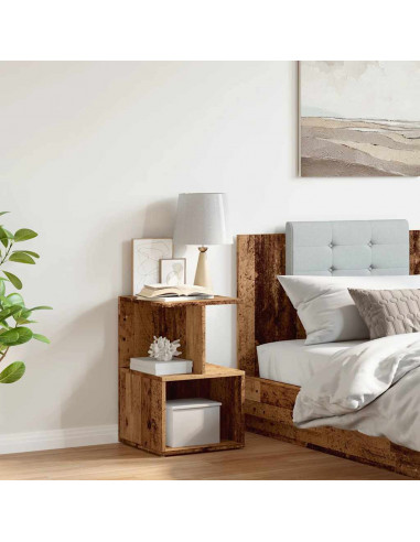 Comodino Legno Vecchio 35x35x55 cm in Legno Multistrato