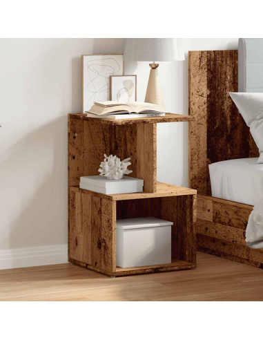 Comodino Legno Vecchio 35x35x55 cm in Legno Multistrato