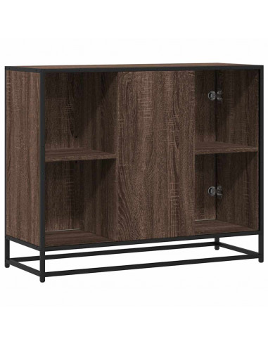 Credenza Rovere Marrone 92x35x76 cm in Legno Multistrato