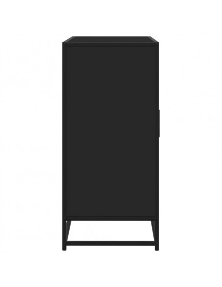 Credenza Nera 92x35x76 cm in Legno Multistrato