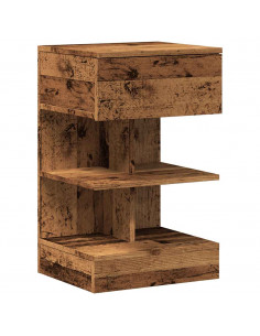 Comodino in Legno Vecchio 40x35x65 cm in Legno Multistrato