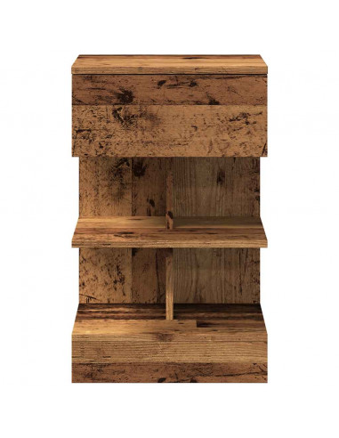 Comodino in Legno Vecchio 40x35x65 cm in Legno Multistrato