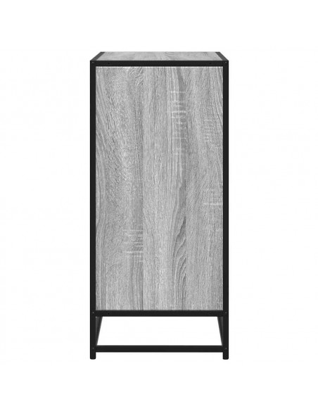 Credenza Grigio Sonoma 68x35x76 cm in Truciolato e Metallo