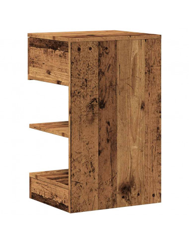 Comodino in Legno Vecchio 40x35x65 cm in Legno Multistrato