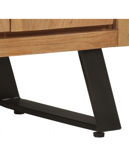 Credenza con 2 Ante 55x36x72 cm in Legno Massello di Acacia