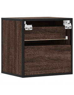 Comodino a Muro Rovere Marrone 40x31x39,5 cm