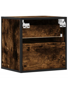 Comodino a Muro Rovere Fumo 40x31x39,5 cm
