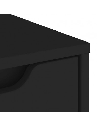 Credenza VISNES Nera 60x40x73 cm in Legno Multistrato