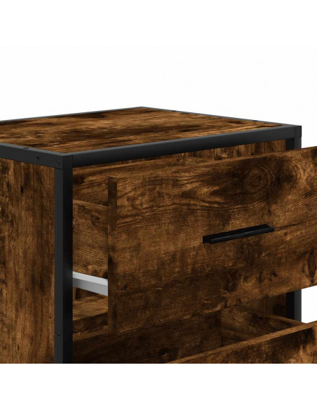 Comodino a Muro Rovere Fumo 40x31x39,5 cm