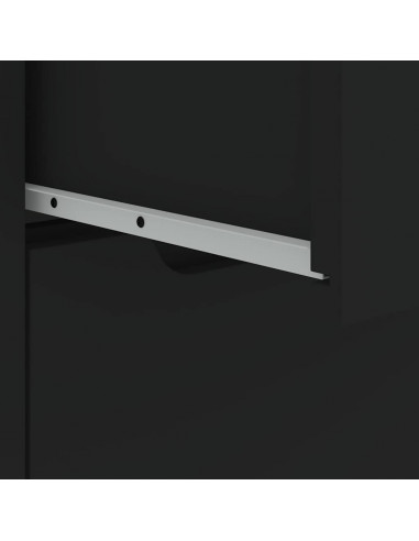 Credenza VISNES Nera 60x40x73 cm in Legno Multistrato