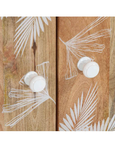 Credenza 60x33,5x75 cm in Legno Massello di Mango