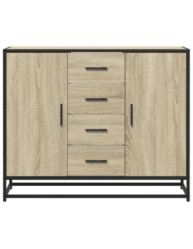 Credenza Rovere Sonoma 92x35x76 cm in Legno Multistrato