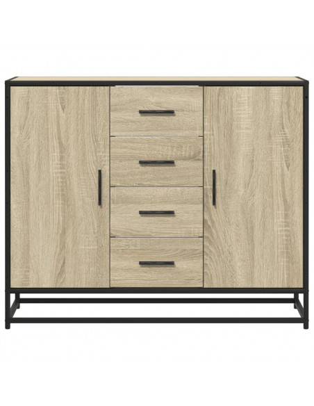 Credenza Rovere Sonoma 92x35x76 cm in Legno Multistrato