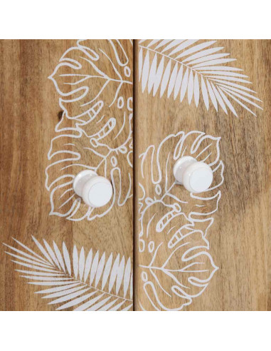 Credenza 60x33,5x100 cm in Legno Massello di Mango