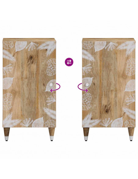 Credenza 40x33,5x75 cm in Legno Massello di Mango