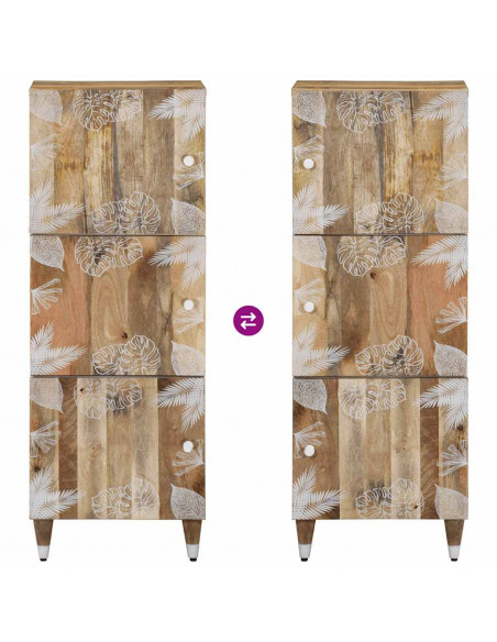 Credenza 40x33,5x110 cm in Legno Massello di Mango