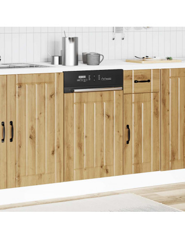 Pannello Lavastoviglie Rovere Artigianale Legno Multistrato