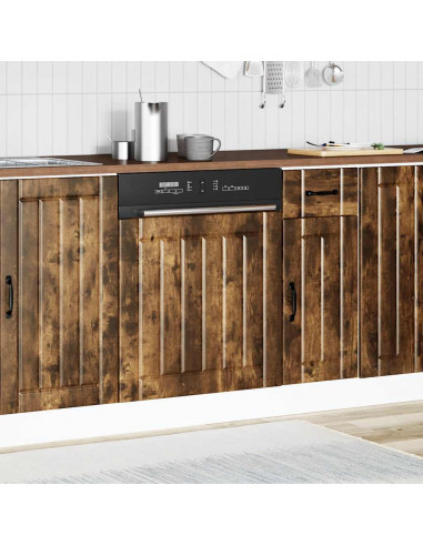 Pannello Lavastoviglie Lucca Rovere Fumo in Legno Multistrato