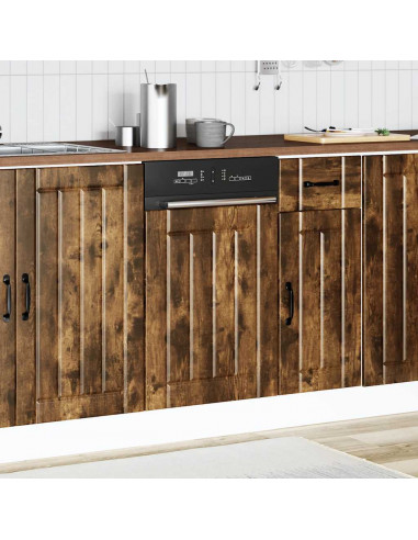 Pannello Lavastoviglie Lucca Rovere Fumo in Legno Multistrato