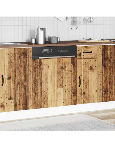 Pannello Lavastoviglie Lucca Legno Antico in Legno Multistrato