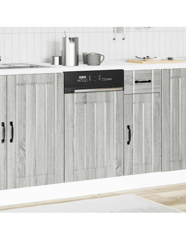 Pannello Lavastoviglie Lucca Grigio Sonoma in Legno Multistrato