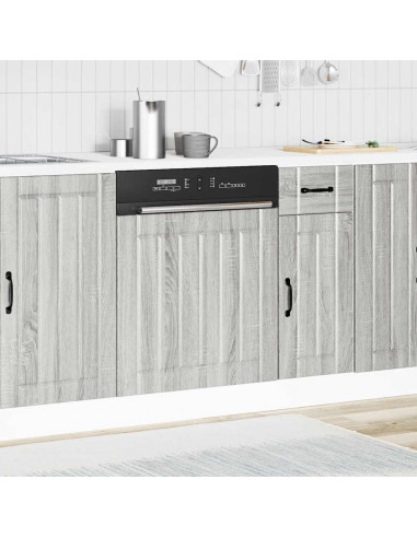 Pannello Lavastoviglie Lucca Grigio Sonoma in Legno Multistrato